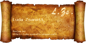 Luda Zsanett névjegykártya